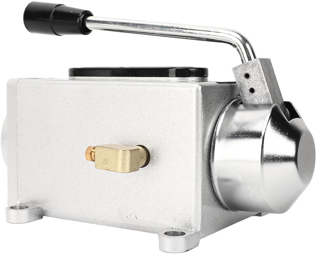 Handmatige Smeerpomp - Oliepomp - Machine Onderhoud - Gegoten Aluminium - 500cc - Zilver