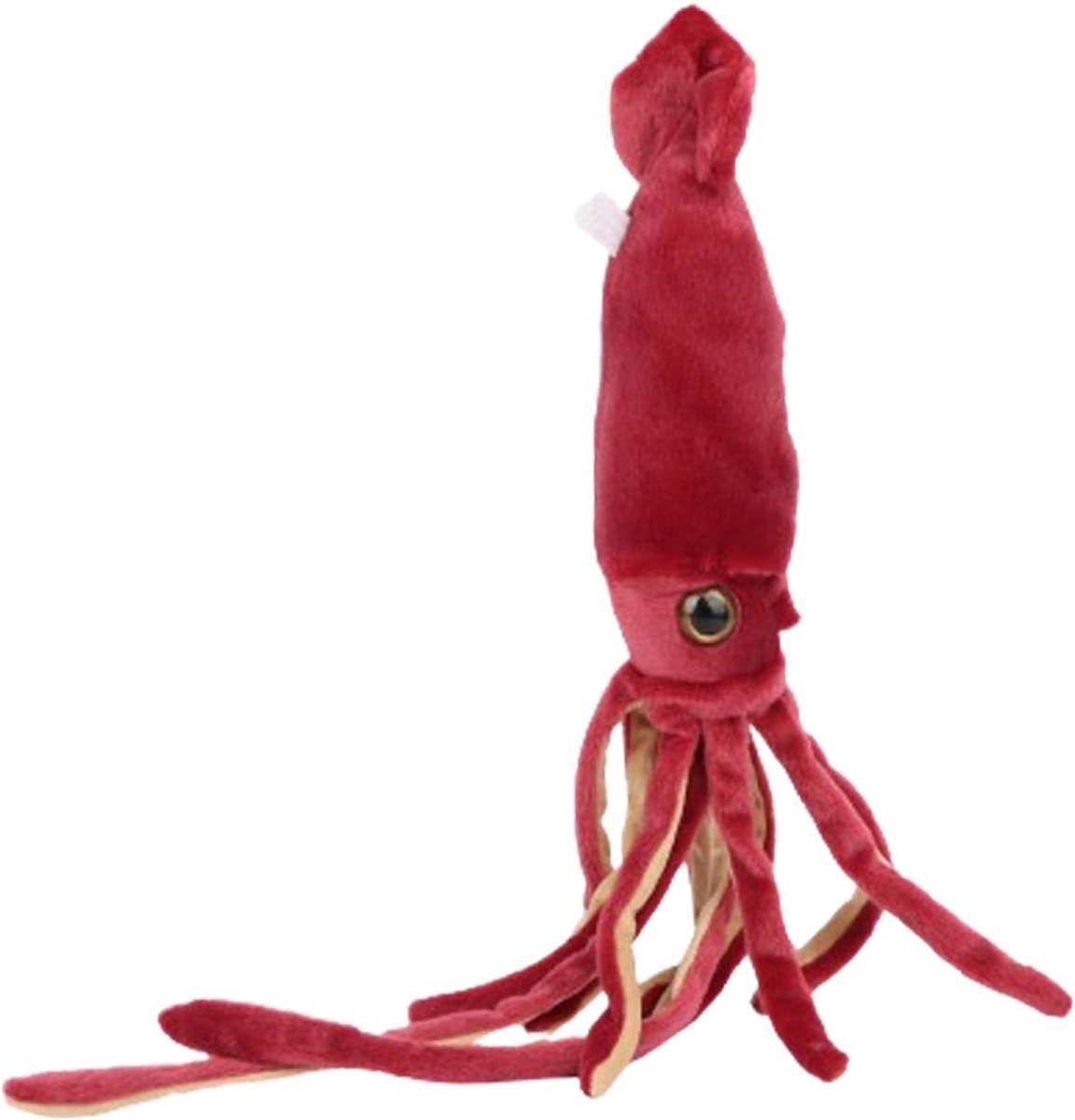 Inktvis Pluche Pop - Oceaan Dier Kussen - Kamerdecoratie - Zacht PP Katoen - 65 cm - Wijnrood
