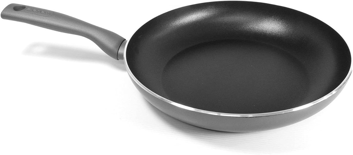 Koekenpan Rond - Koekenpan Bakpan - Dagelijks Koken - Gerecycled Aluminium - 28 cm - Grijs