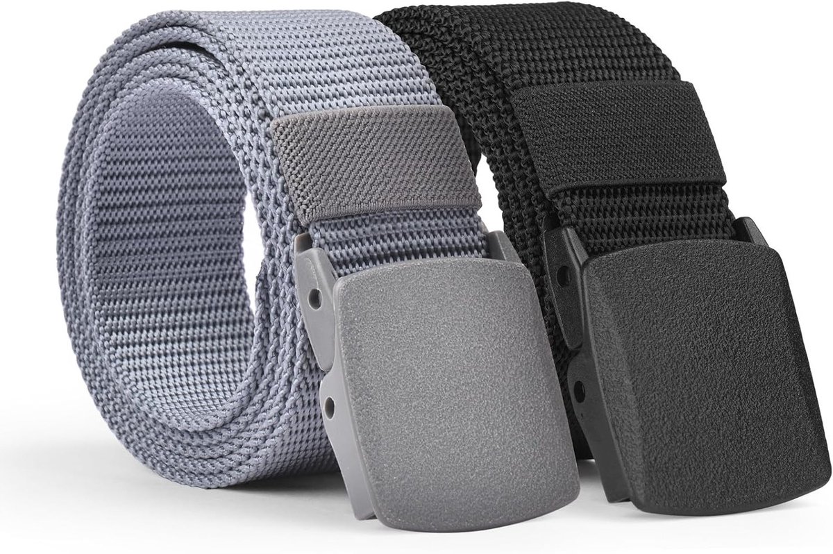 Verstelbare Nylon Canvas Golfriem voor Mannen, Geen Gaten Onzichtbare Riem, Automatische Gesp, Perfect voor Diverse Activiteiten