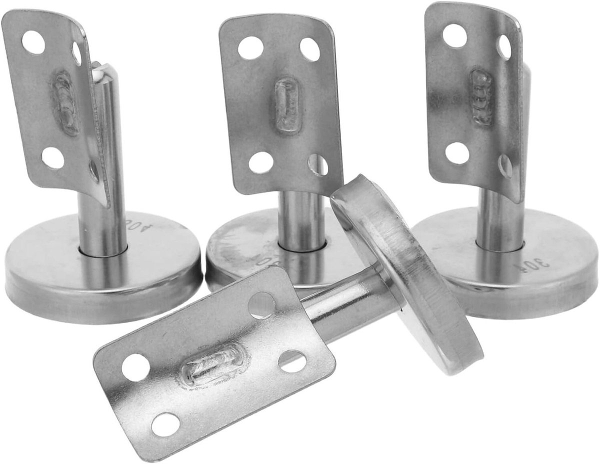Leuninghouders - Trapleuning Steunen - Veilige Trappen - Roestvrij Staal - 4 Stuks - Zilver