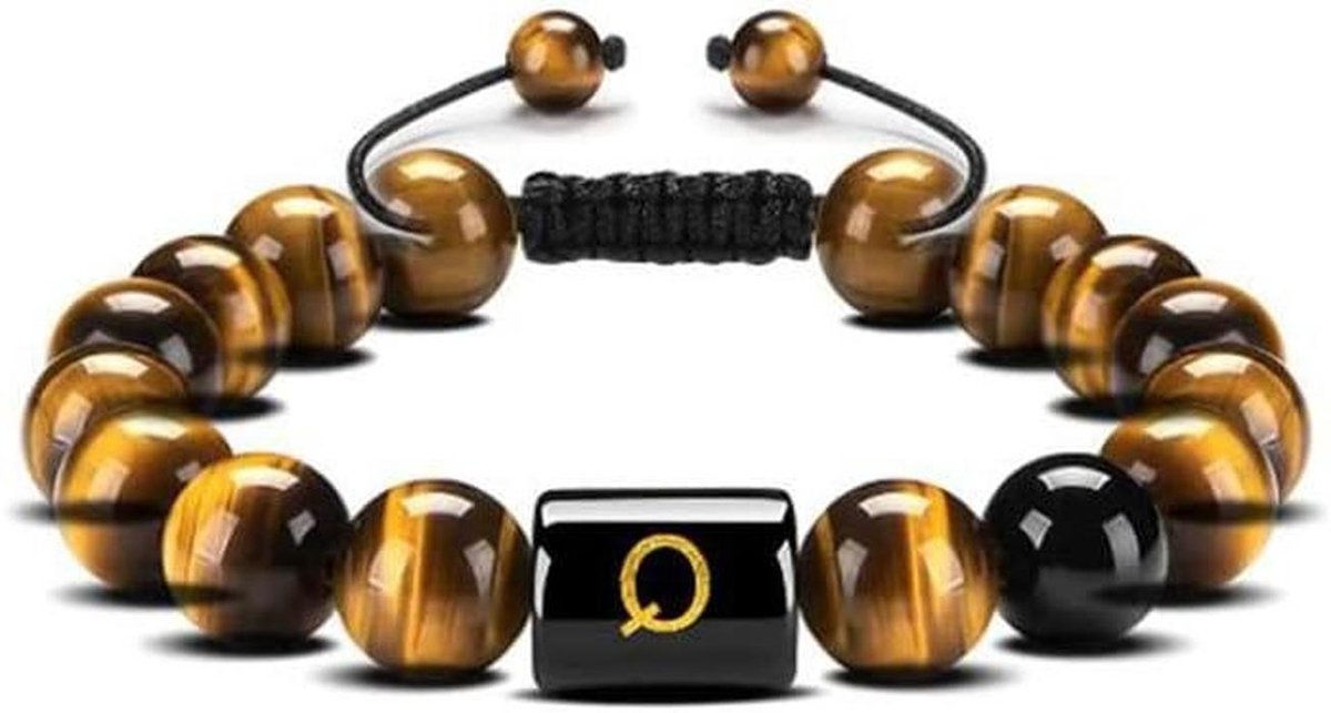 Kristallen Armband - Geparelde Band - Dagelijkse Stijl - Verstelbaar Ontwerp - 22 cm - Bruin