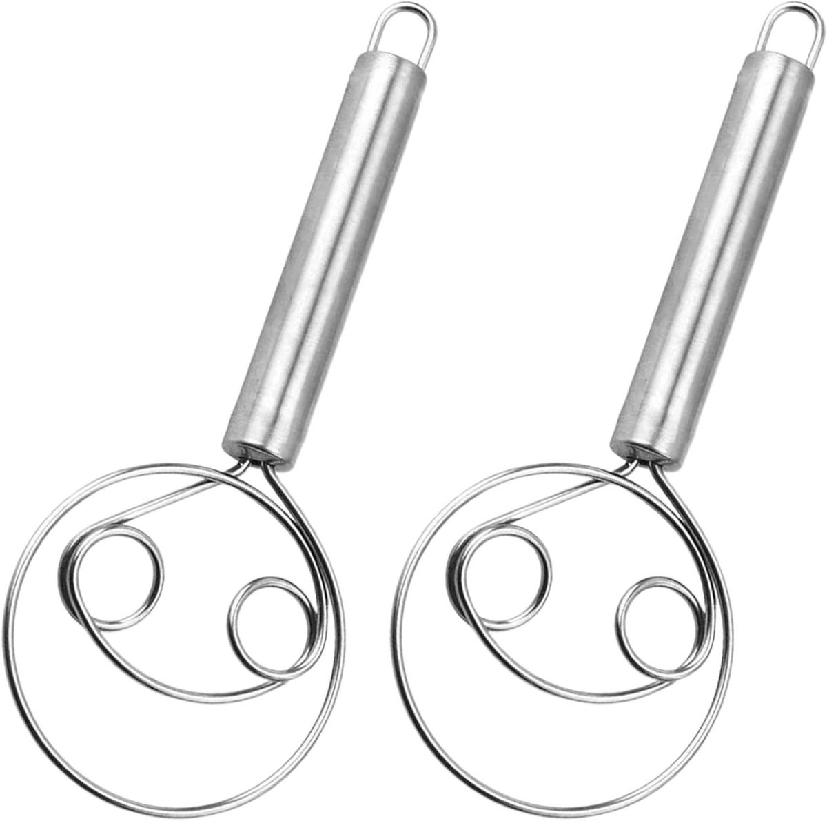 Deeg Garde Set - Brood Mixer - Bakken Maken - Dubbele Ogen Ontwerp - 2 Stuks - Zilver