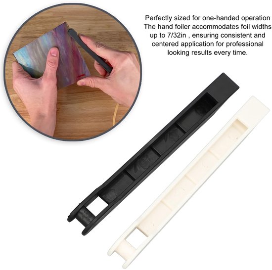 Cosensi - Dailygoods - Dailygoody - Gereedschapsset Glas-in-lood - Koperfoliegereedschap - Efficiënt Polijsten - 7/32 Inch - Handfoiler - Voor Glas-in-lood Maakplezier van Cosensi — afbeelding 2