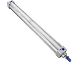 Pneumatische Cilinder - Dubbelwerkend - Industriële Automatisering - Enkele Staaf - 40mm Boring 450mm Slag - Zilver