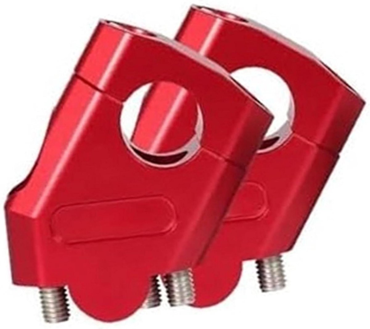 Stuurverhoger Klem - Stuur Riser - Motor Rijden - Trillingsdempend Ontwerp - 28mm 22mm - Zwart Rood