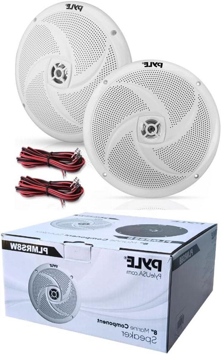 Waterdichte Luidsprekers - Paar Speakers - Buiten Audio - Full Range Geluid - 8 Inch - Wit