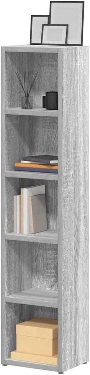 Cd-kasten - Multimedia rekken - Media opslag - Grote opbergruimte - 21 x 16 x 935 cm - Grijs