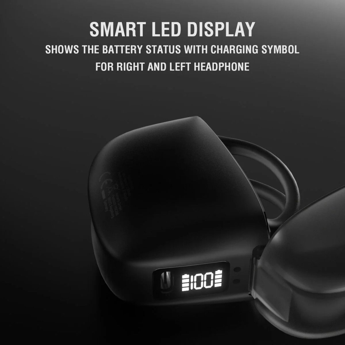 4smarts OWS SkyBuds Draadloze Oordopjes 5.4 Bluetooth Oortjes met Oorhaken Zwart – foto 7