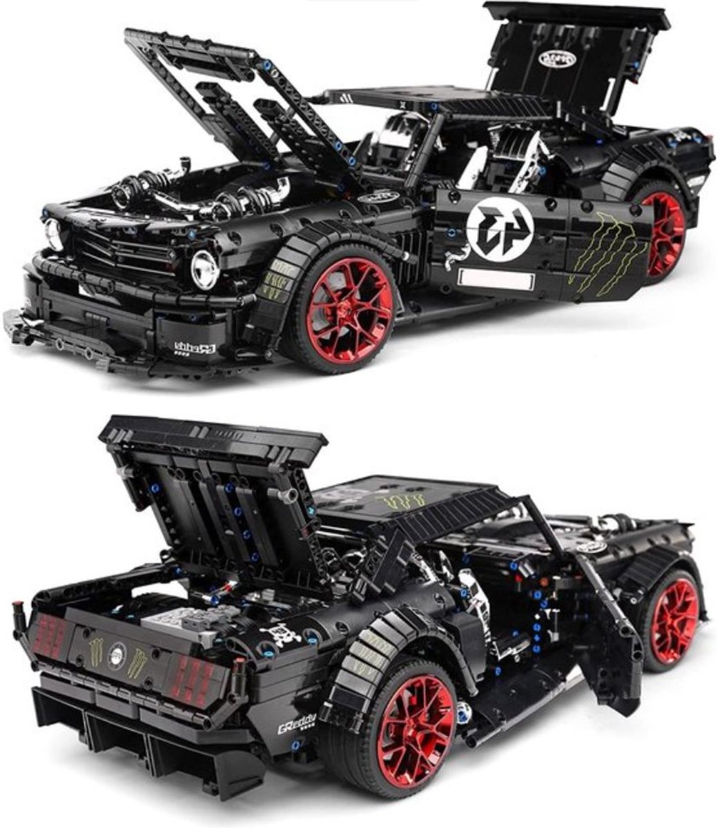Mould King 13108 Mustang Hoonicorn mega bouwset | City fast racing champions adventure | Creator classic motor bouwpakket | Technische speelgoed ideas voor volwassenen & kinderen | DIY furious speed auto - geschikt voor lego | Bouwdoos met 3201 bloks — afbeelding 13