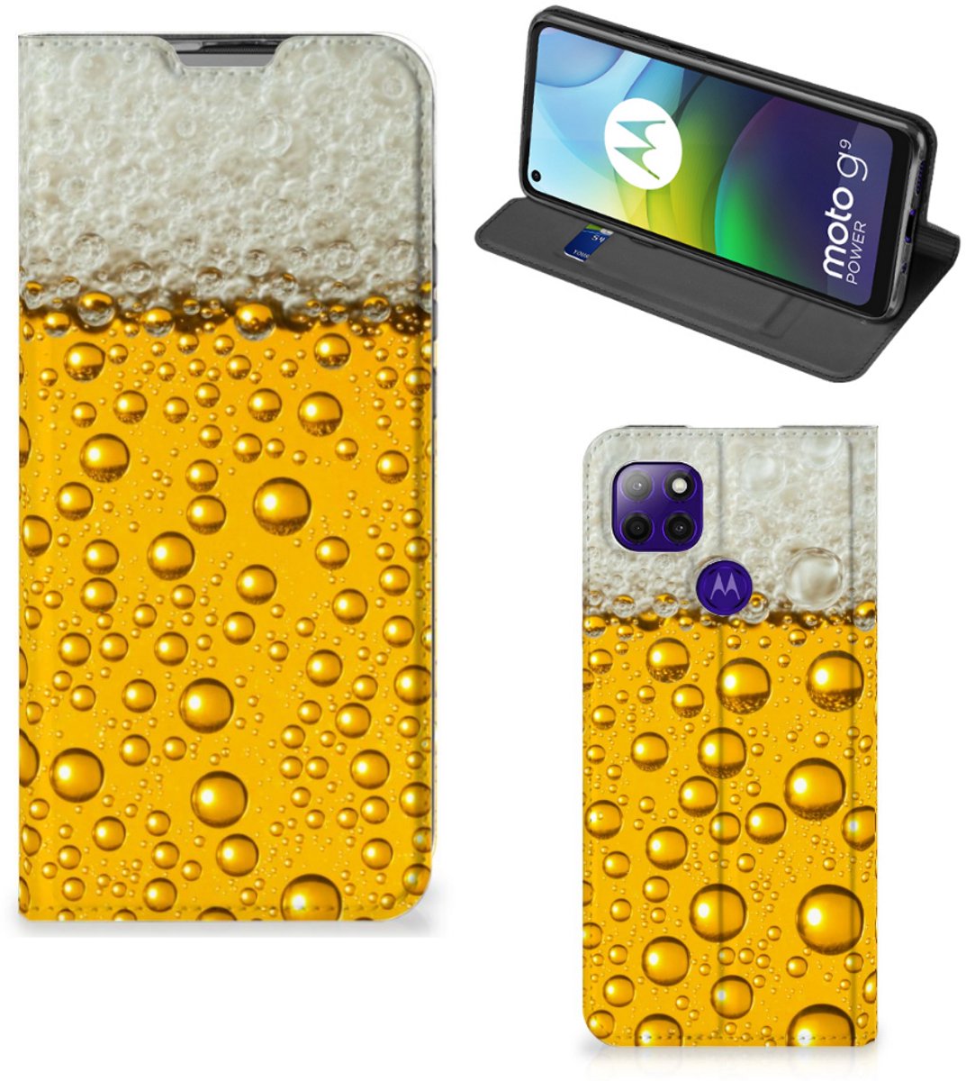 Motorola Moto G9 Power Flip Style Cover Bier