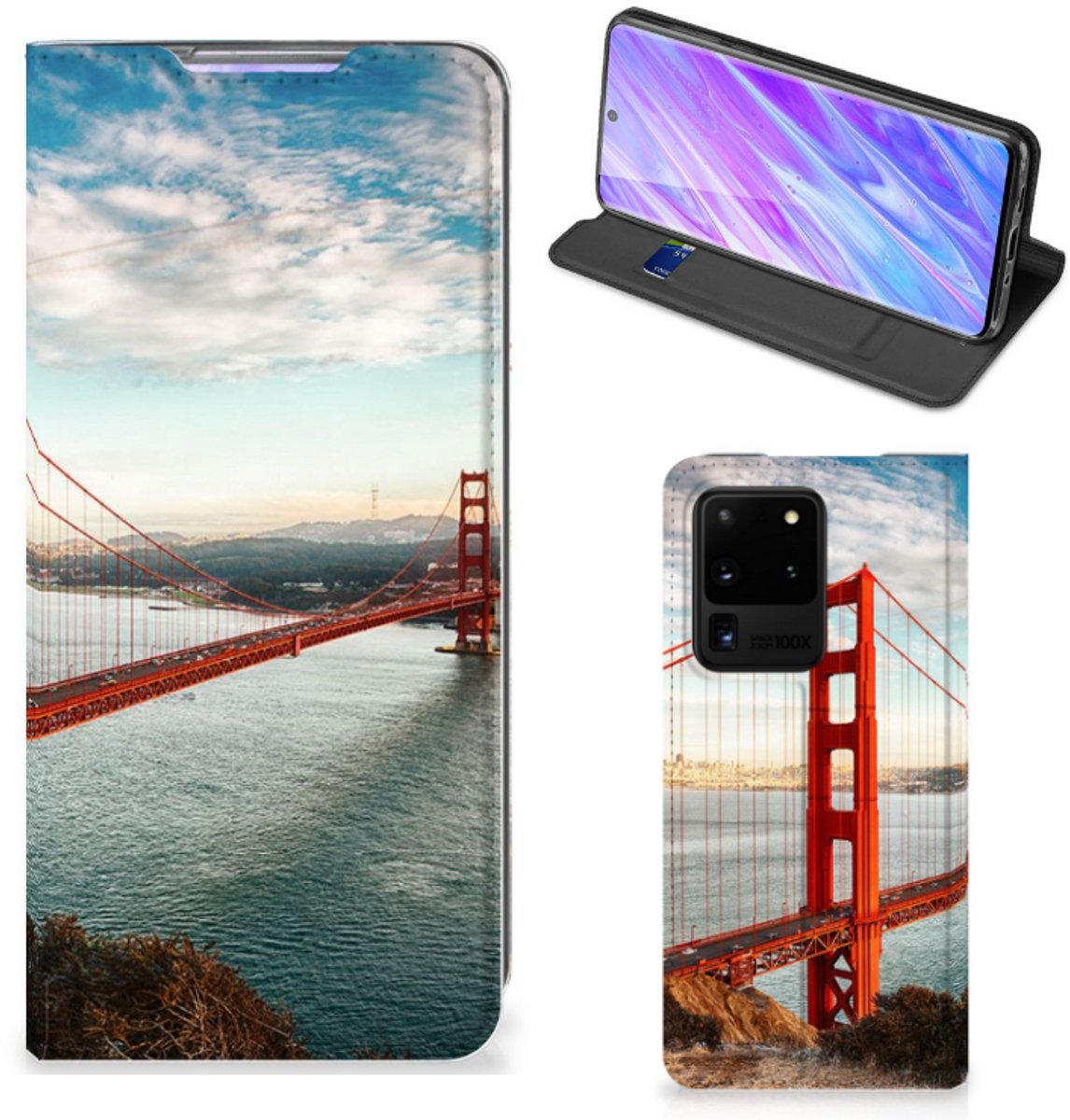 Samsung Galaxy S20 Ultra Book Cover Golden Gate Bridge