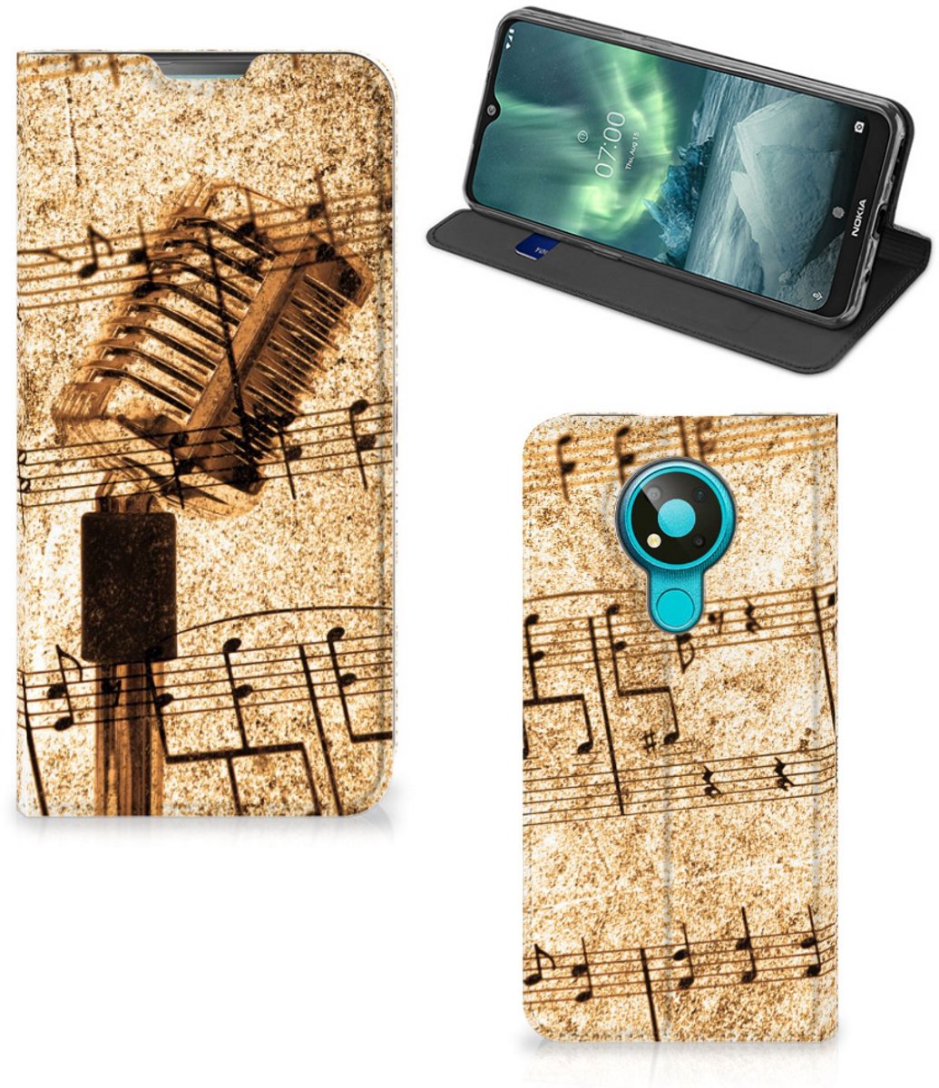Book Case voor Nokia 3.4 Stand Case Bladmuziek