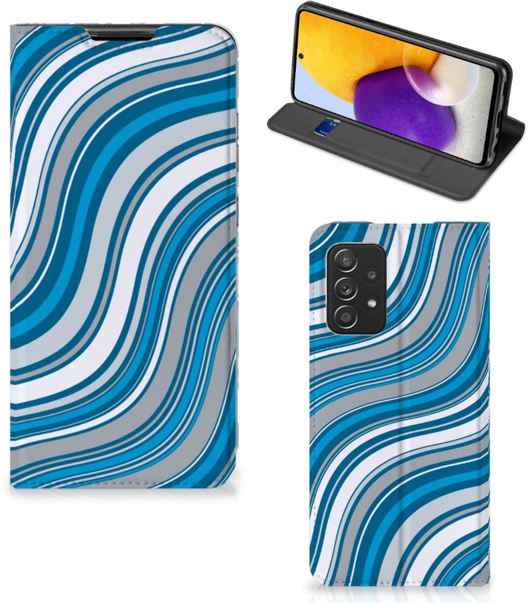 Samsung Galaxy A72 (5G/4G) Hoesje met Magneet Waves Blue