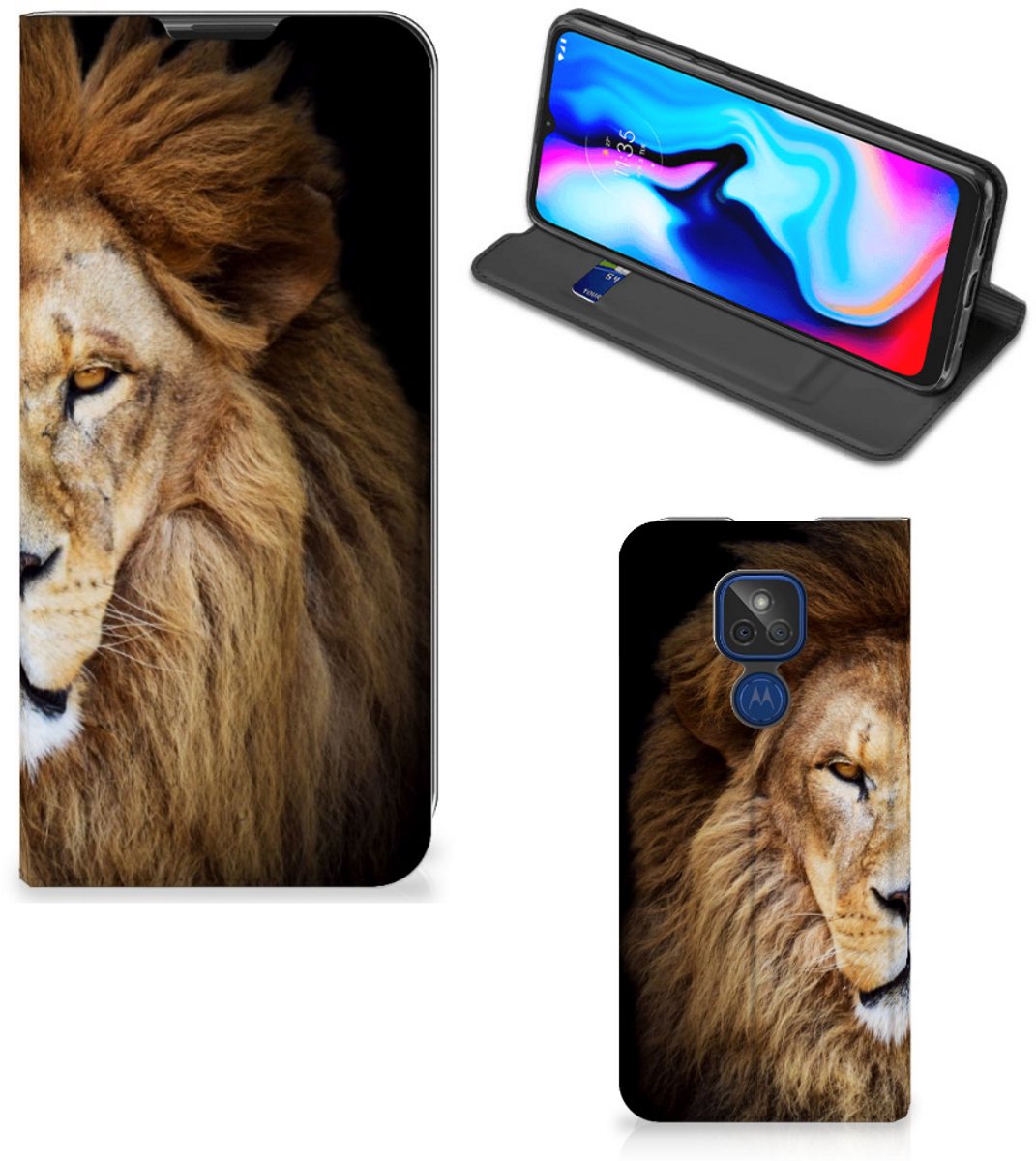 Motorola Moto G9 Play Hoesje maken Leeuw