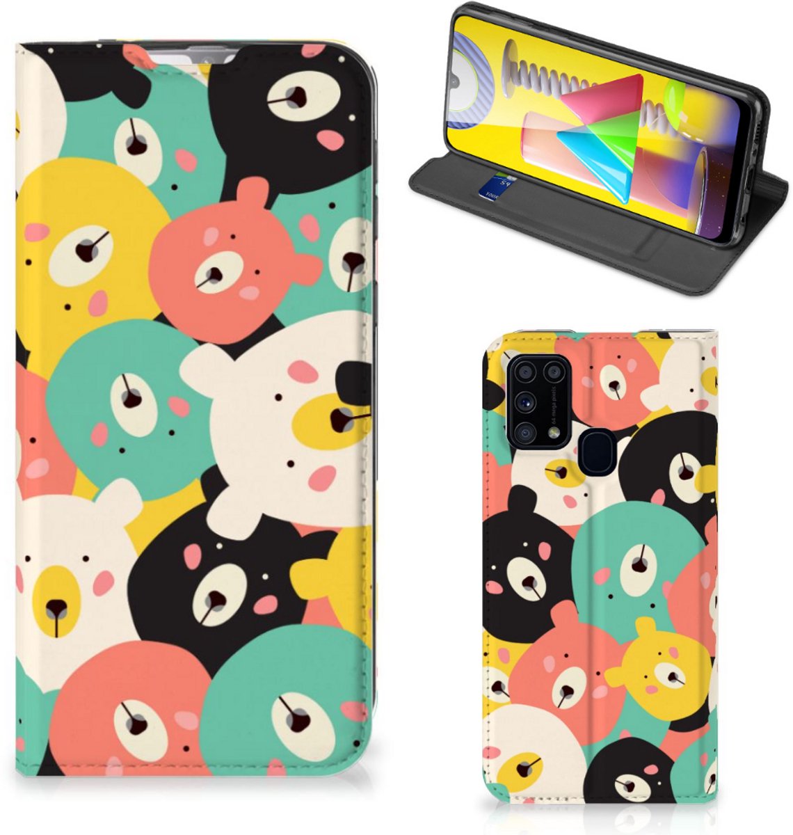 Samsung Galaxy M31 Magnet Case Bears