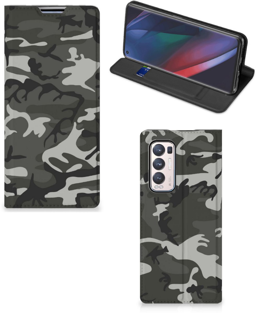 OPPO Find X3 Neo Hoesje met Magneet Army Light