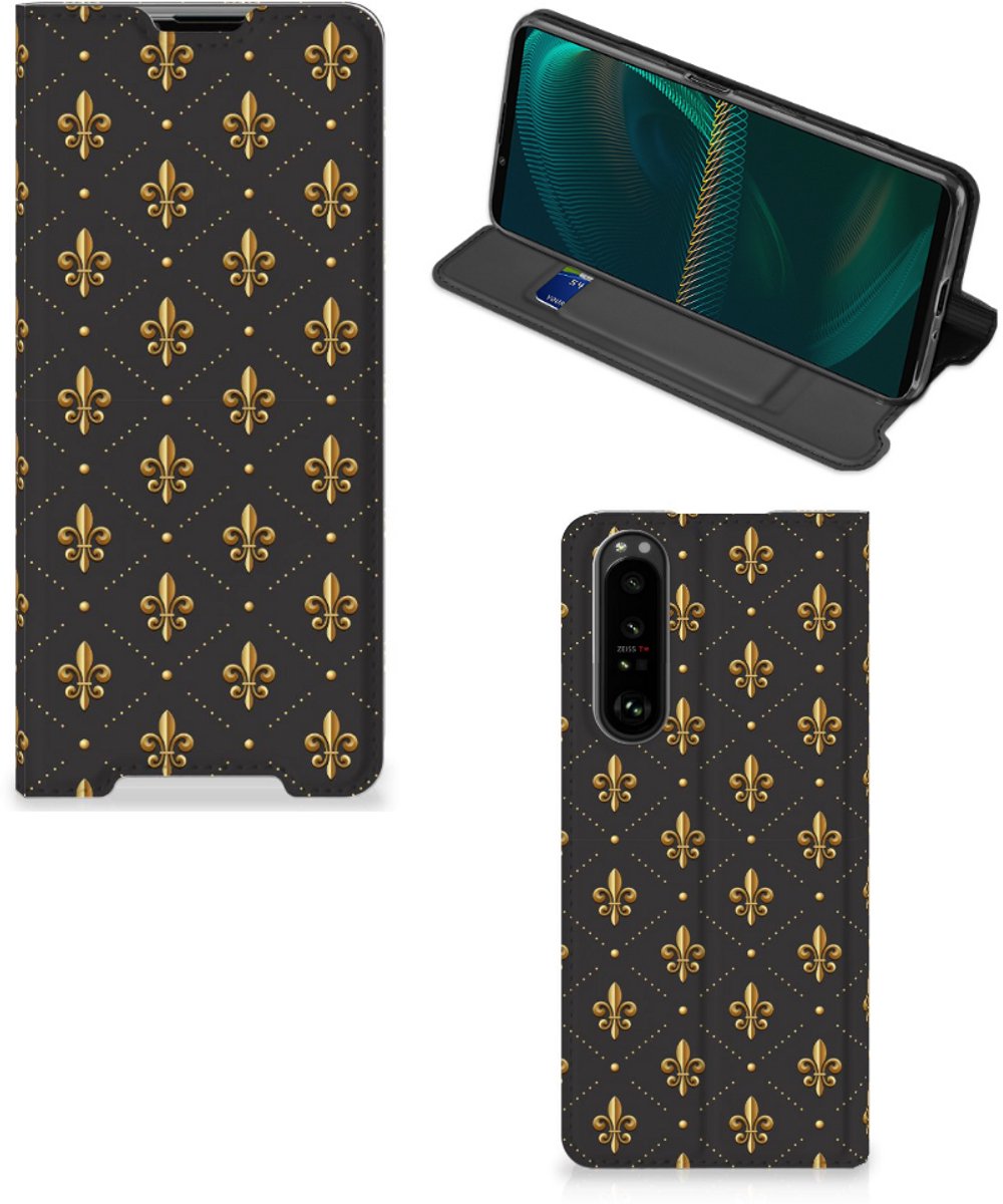 Book Case voor Sony Xperia 5 III Hoesje met Magneet Franse Lelie