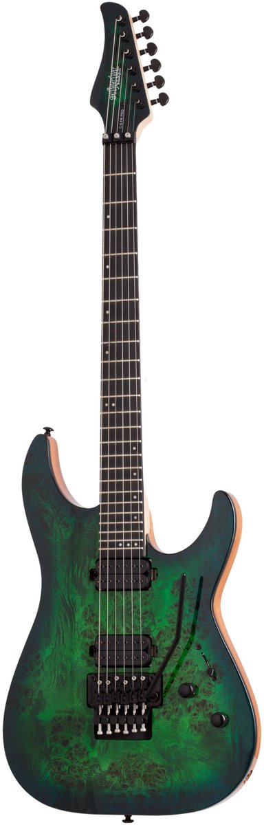 Schecter C-6 Pro FR Aqua Burst - ST-Style elektrische gitaar