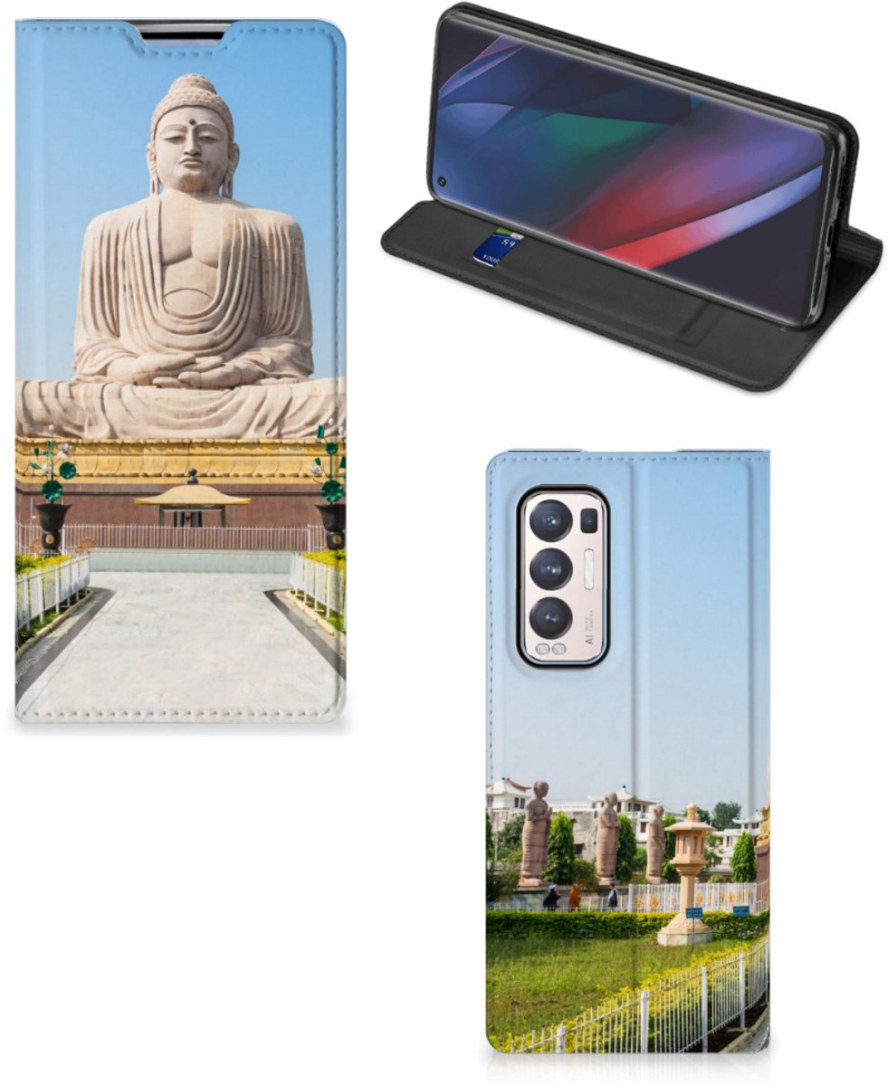 Standcase Hoesje voor OPPO Find X3 Neo Book Cover Boeddha