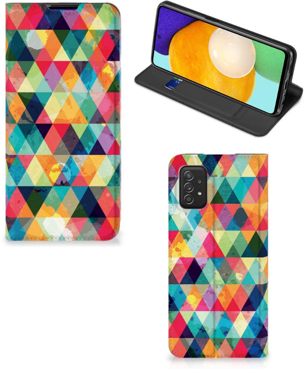 Samsung Galaxy A03s Hoesje met Magneet Geruit