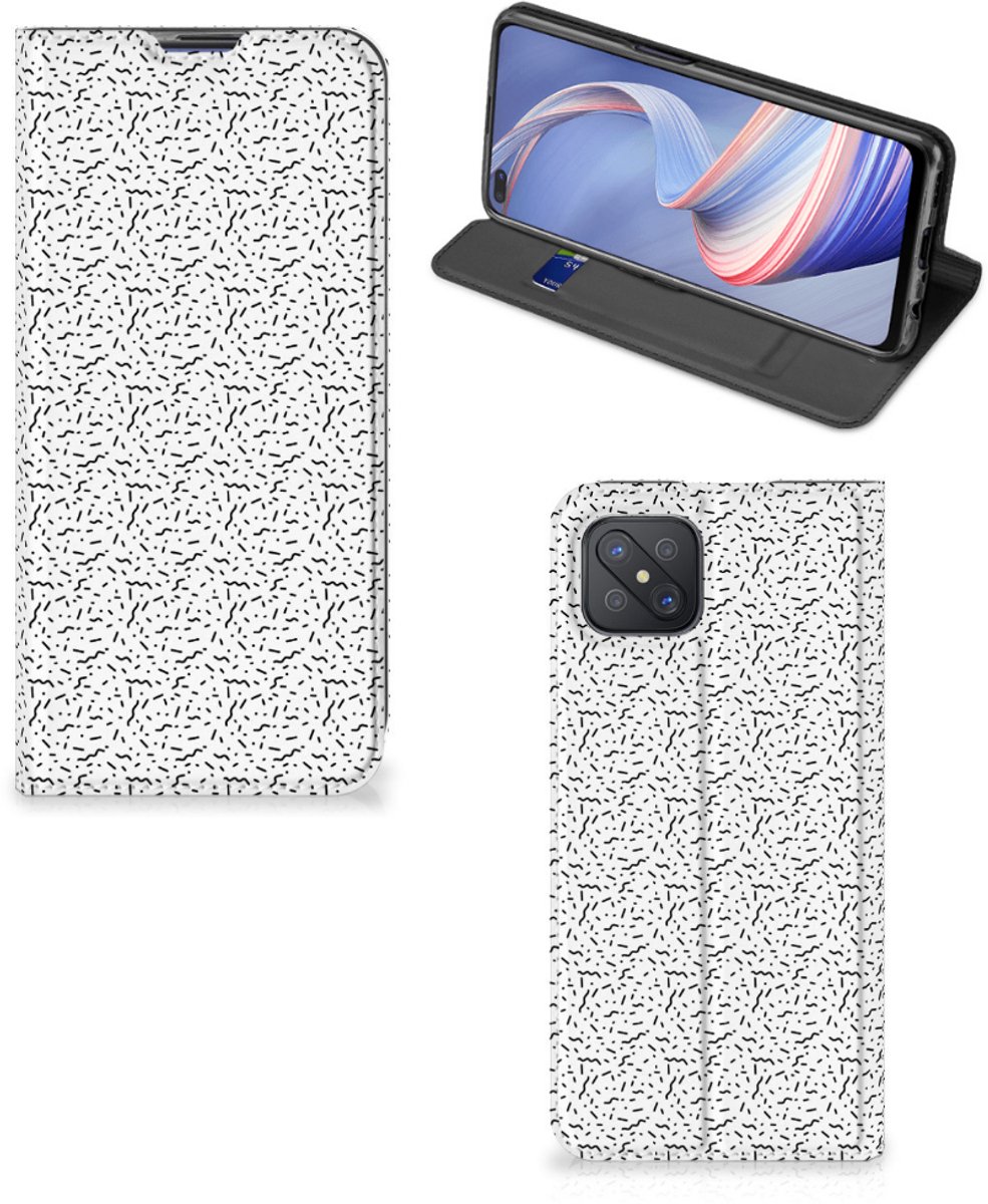 OPPO Reno4 Z 5G Hoesje met Magneet Stripes Dots