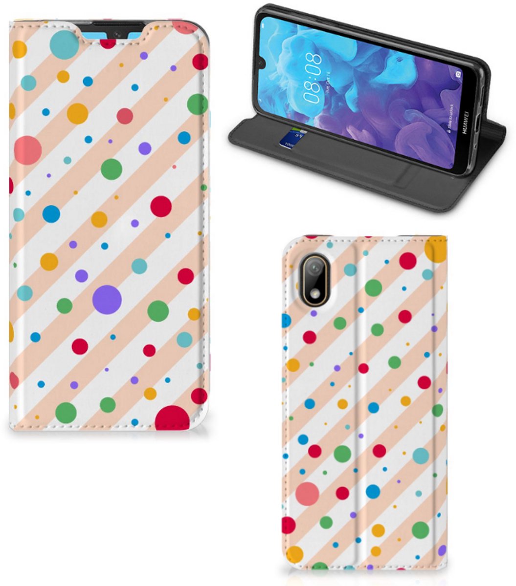 Huawei Y5 (2019) Hoesje met Magneet Dots