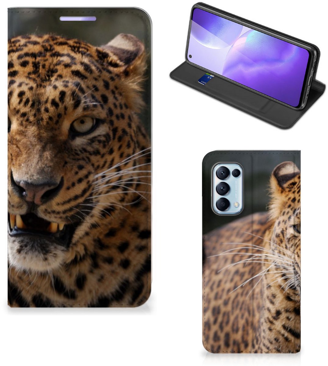 OPPO Find X3 Lite Hoesje maken Luipaard