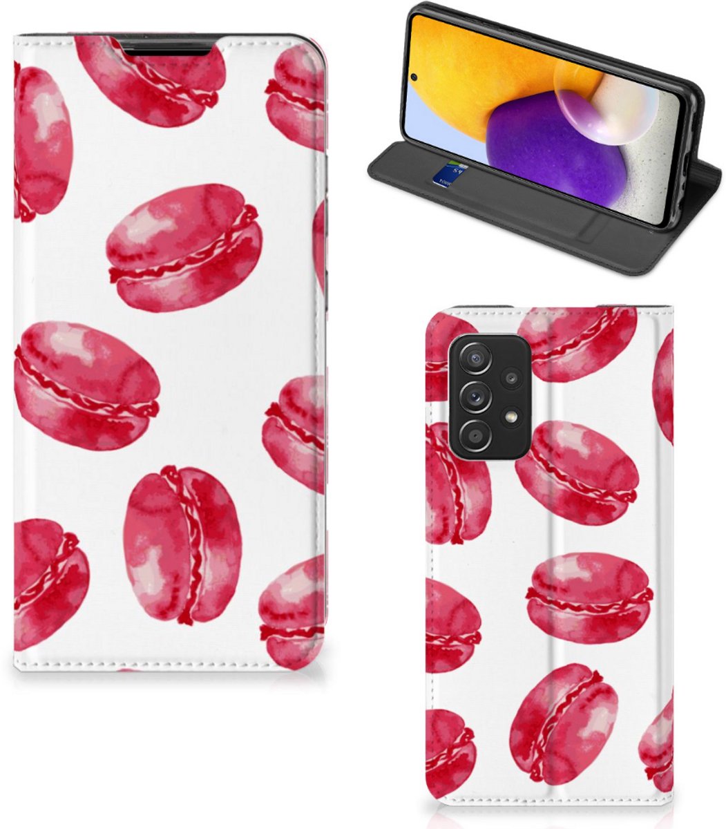 Samsung Galaxy A72 (5G/4G) Flip Style Cover Pink Macarons