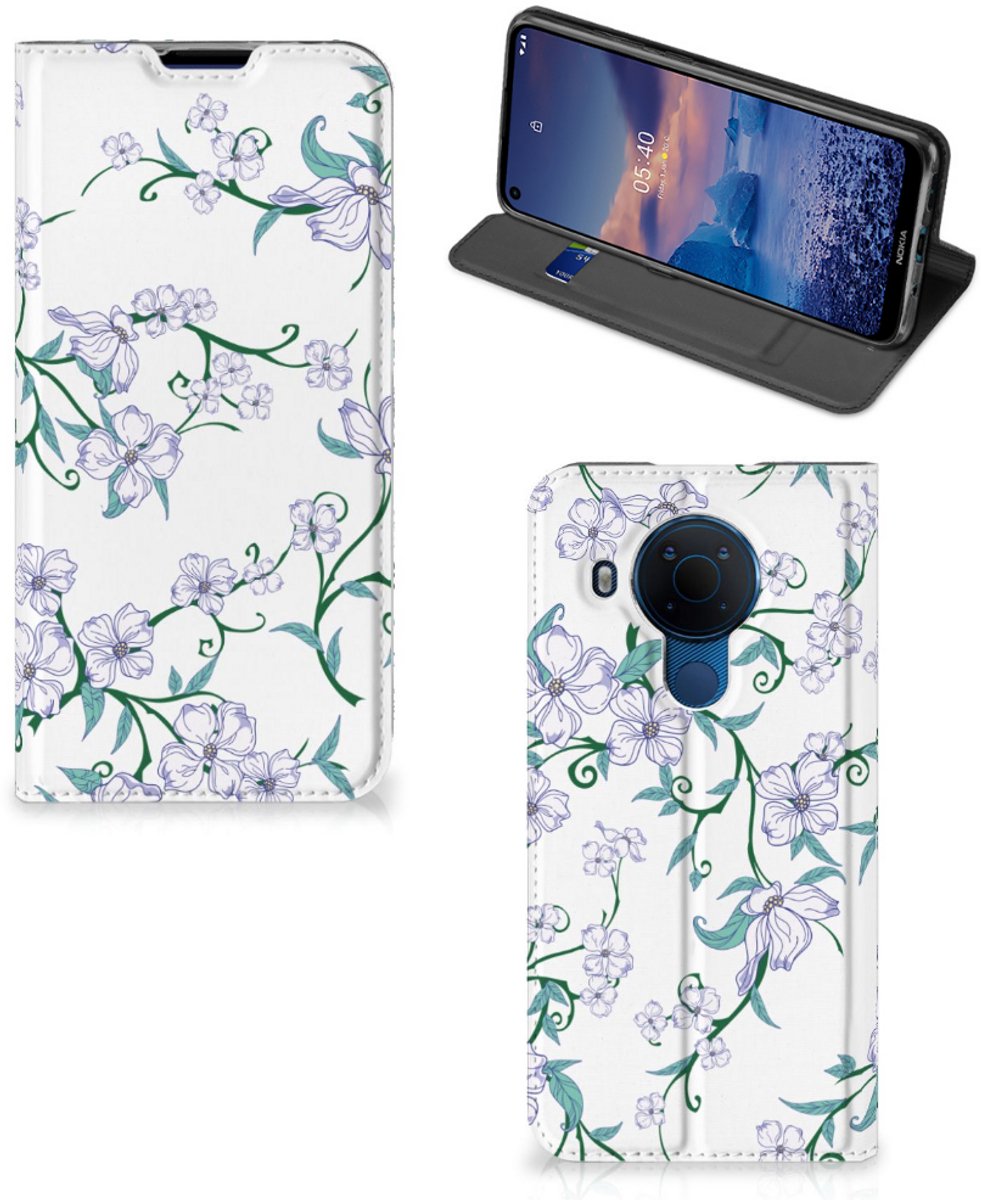 Nokia 5.4 Uniek Smart Cover Blossom White