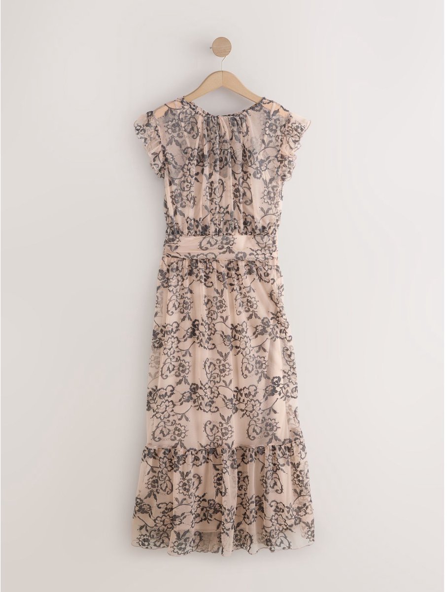 Next - Dames - Gelaagde maxi-feestjurk van kant - Roze