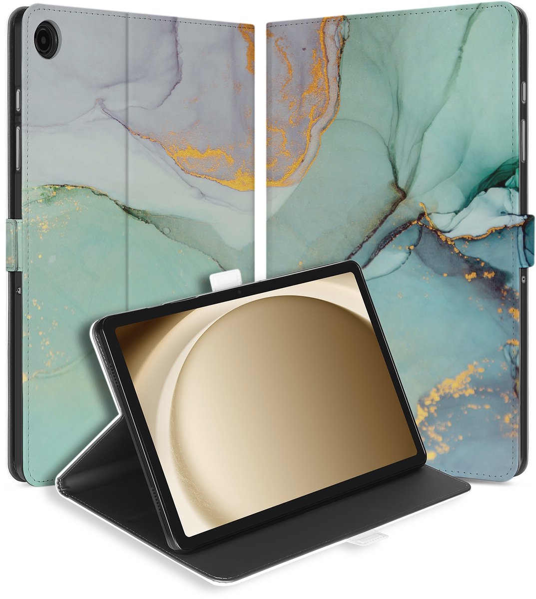 Book Case voor Samsung Galaxy Tab A9 Plus Tablethoesje Watercolor Mix