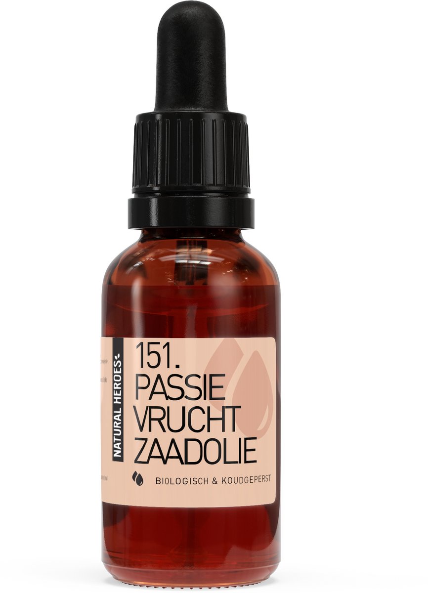 Natural Heroes - Passievruchtzaad Olie (Biologisch & Koudgeperst) 30 ml