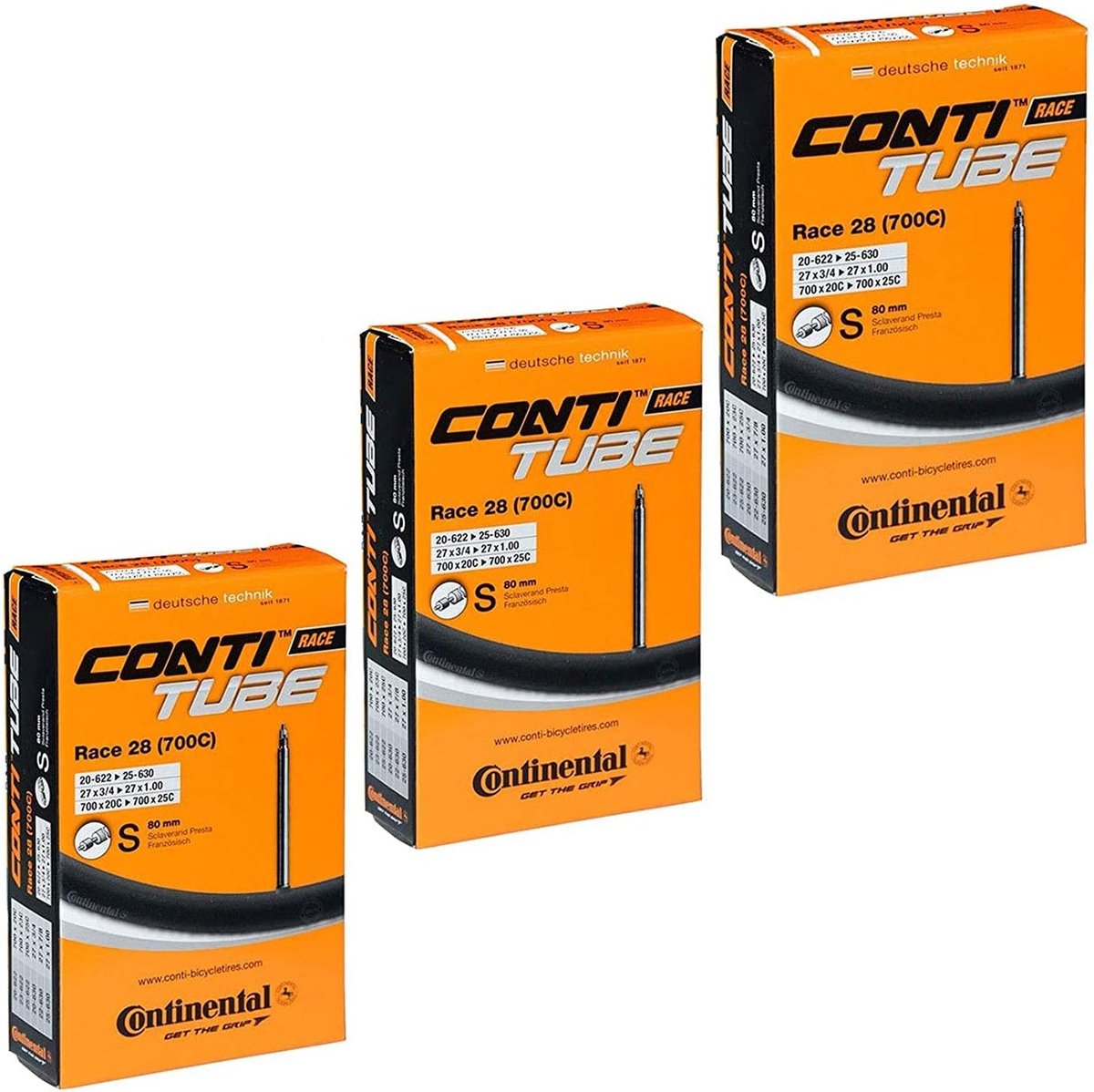 Racefiets Binnenbanden 700c x 20-25mm - 80mm Presta Ventiel - Voordeelverpakking 3 Stuks
