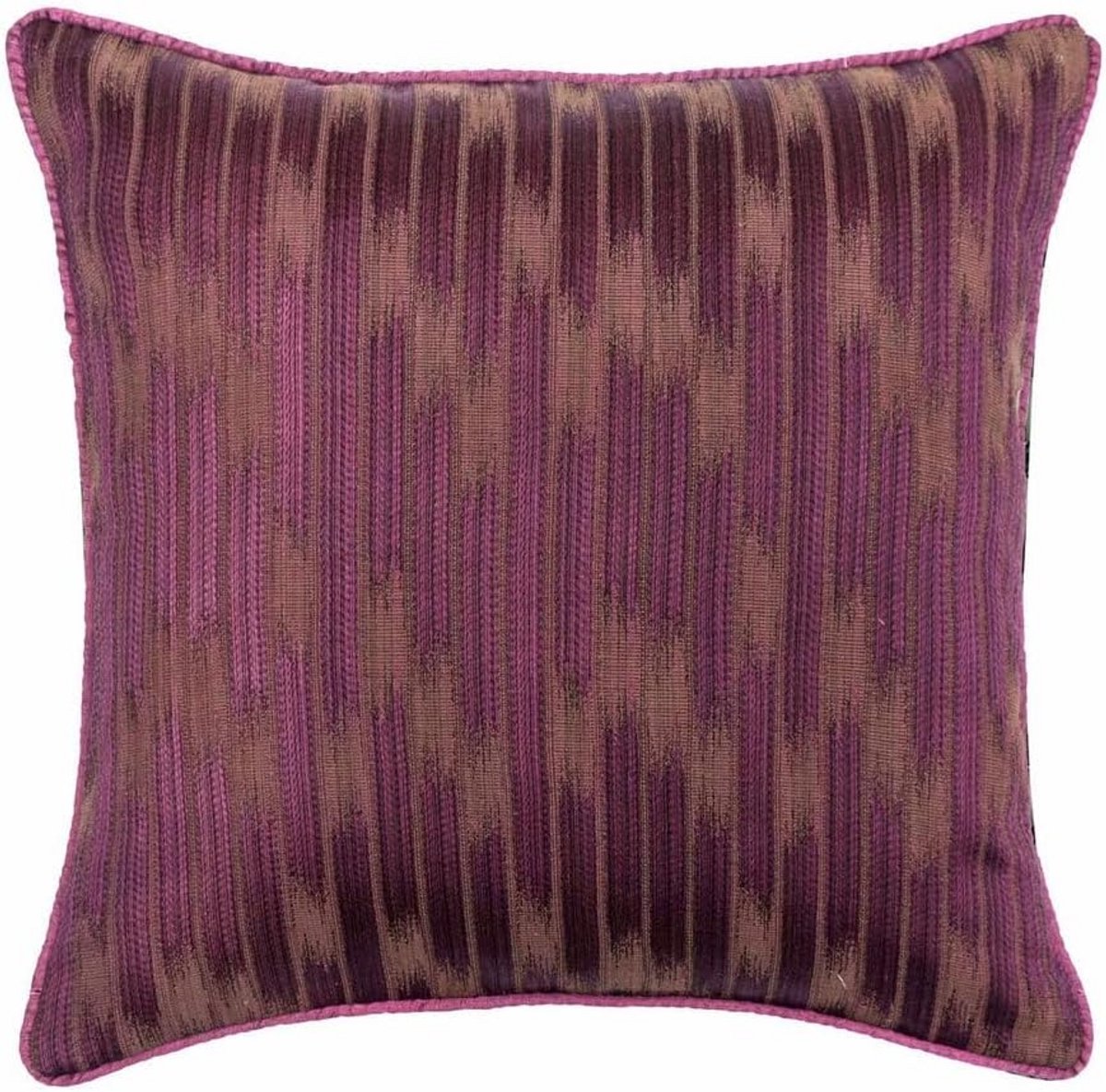 Luxe Rechthoekige Sierkussenhoes 45x45 cm Jacquard Zijde Gestreept Modern Paars