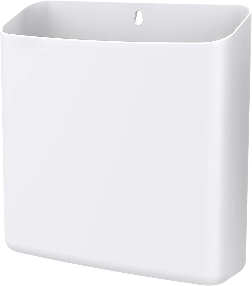 Magnetische Fluff Bin voor Wasruimte en Badkamer, Wandmontage Opbergcontainer voor Wasmiddel Pods en Droogballen, Ruimtebesparende Organizer en Afvalbak