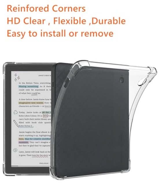 TPU Hoes voor Kobo Libra - 7 Inch Ereader Hoes met Versterkte Hoeken — afbeelding 2