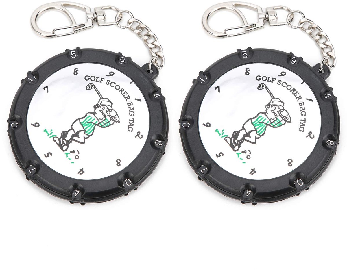 MTTproducts- Golf Score Keeper 18 Gaten - Verstelbare Scoreteller - Duurzaam Kunststof - Metalen Accessoire - Sleutelhanger - Lichtgewicht 17 x 7,7 cm
