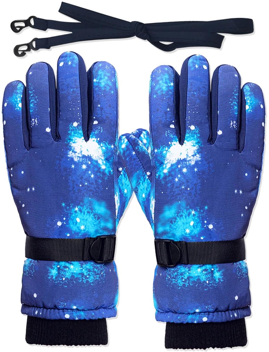 MTTproducts- Skihandschoenen Kind - Warm/Winddicht - Ademend - Duurzaam - Verstelbaar - Antiverlies Beugel - Winterhandschoenen