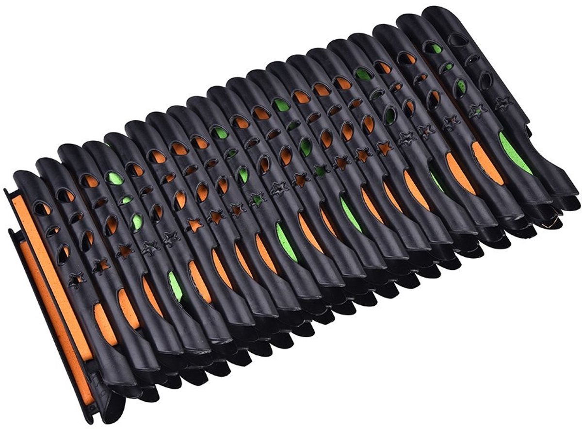 MTTproducts- Lijnhaspel 40 Stuks - Kunststof - Schuimrubberen Bekleding - Vislijn Organizer - Geschikt voor Hengeldiameter 19-22,5 mm - Eenvoudig te Monteren - Lijnopberger