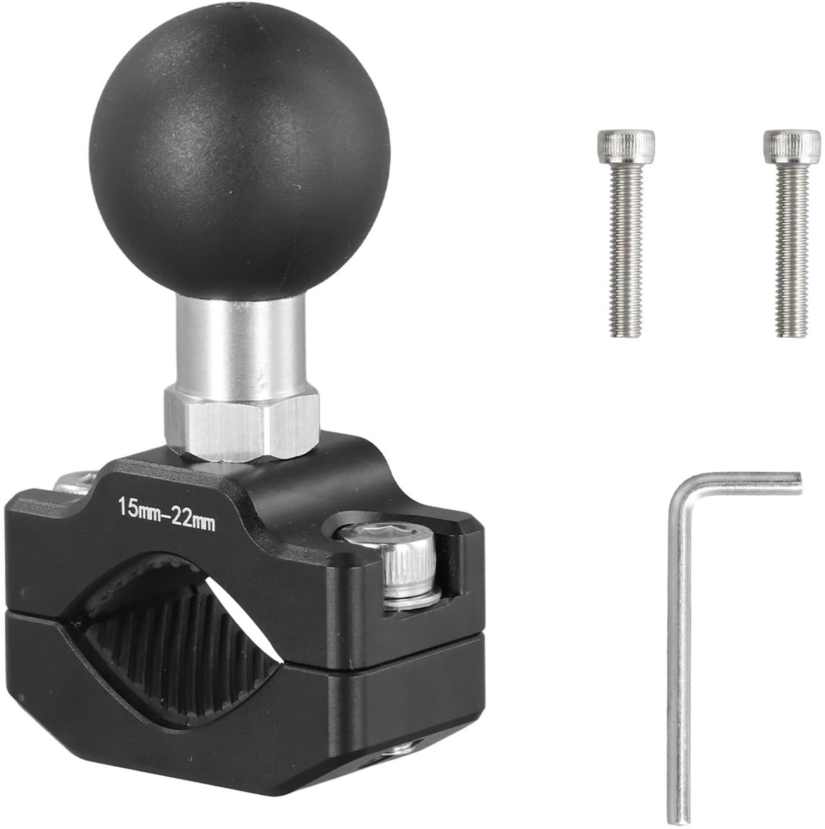 MTTproducts - RAM Ball Head Stuur Mount - Fiets Stuur Klem - Antislip Rubber - 25,4 mm - 360° Rotatie - Geschikt voor Apparaten