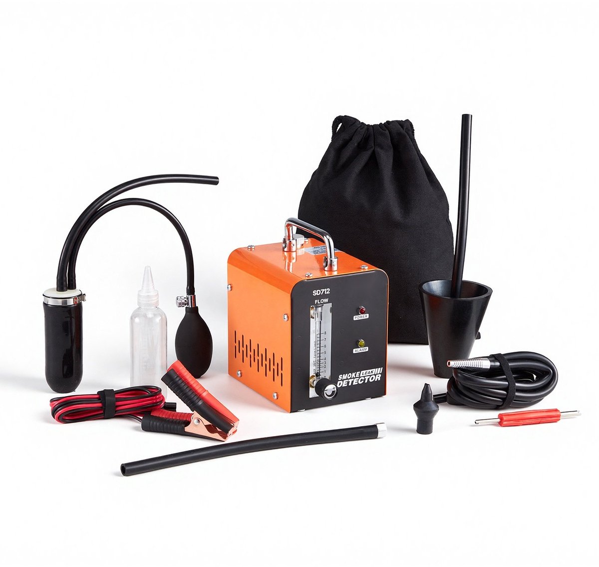 EVAP rookmachine auto - Lekdetector 12V rookgenerator - Met luchtpomp - Met debietmeter - 0,07 bar druk - Voor auto's motoren vrachtwagens