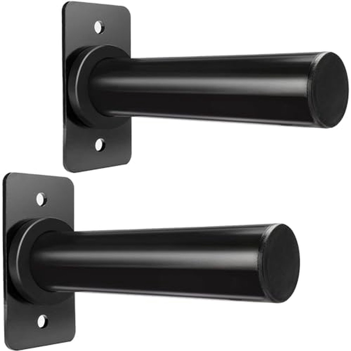 Wandmontage Gewichtsschijf Houder - Compact Staalframe voor 5 cm Gewichtsschijven - Set van 2