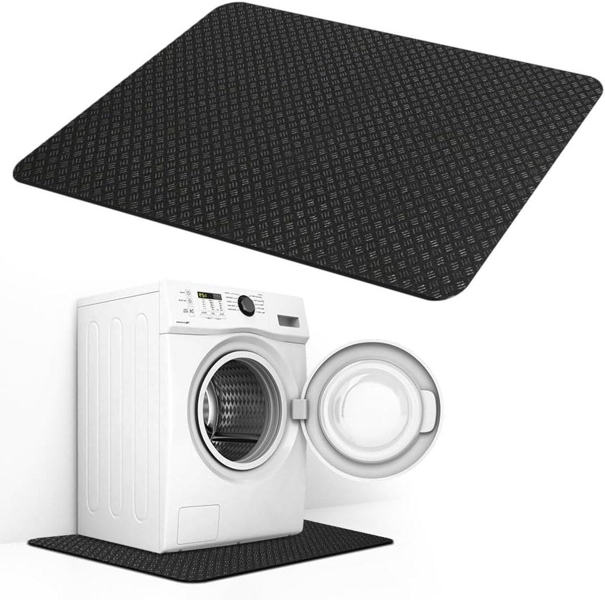 Anti-vibratie mat voor wasmachine, 60 x 60 cm, waterdicht, antislip en vloerbescherming, ideaal voor stabiliteit en geluidsreductie