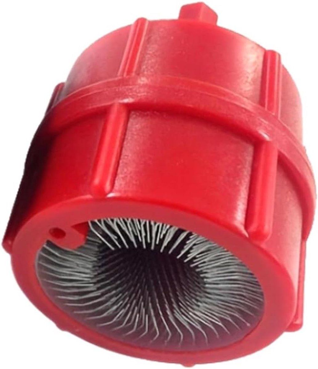 Koperen Pijpreiniger - Leiding Reiniger - Pijpen Reinigen - Boormachine Geschikt - 5 x 4 x 3 cm - Rood
