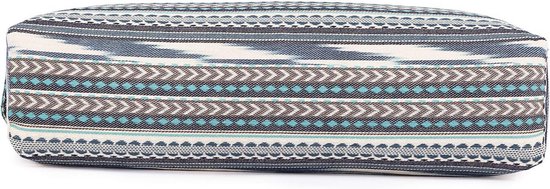 Yoga Bolster Rechthoekig met Speltvulling en Ikat-Print, Afneembare en Wasbare Katoenen Cover voor Yin Yoga, Prenatale en Restorative Yoga — afbeelding 2