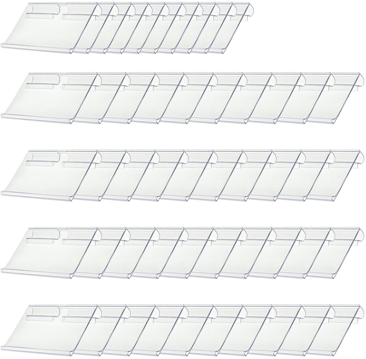 Cosensi- Labelhouder Transparant - 50 Stuks - Etikethouder - Zelfklevend - PVC Plastic - 6 x 4.2 cm - Prijslabelhouder