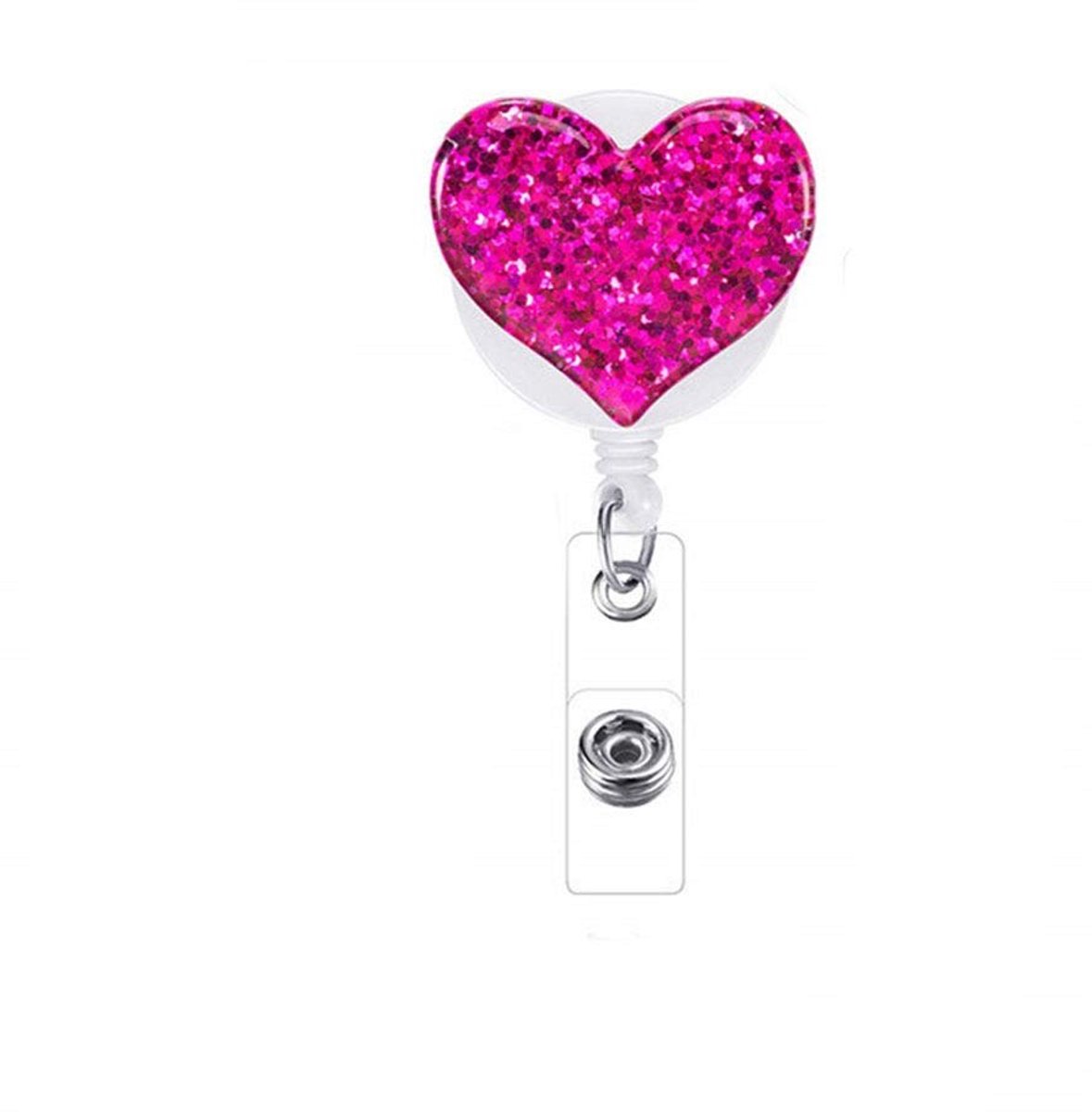 Cosensi- Badgehouder met trekkoord - Badgehouder met clip - Badgehouder plastic - Badgehouder verpleegkundige - Badgehouder horizontaal - Intrekbare nylon touw van 24 inch - Badge Reel
