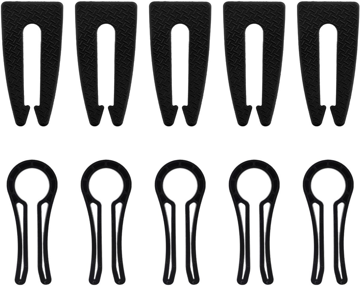 Cosensi- Gasfornuisknopslot 10 Stuks - Draagbare Veiligheidsbescherming - Ronde/Platte Kop - Voor Baby/Huisdieren - Zwart - PP/Rubber - Knopbescherming