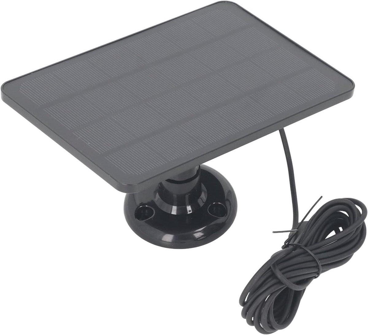 Zonnepaneel Camera - Energie Oplader - Beveiliging Voeden - IP65 Weerbestendig - 10 Watt - Zwart